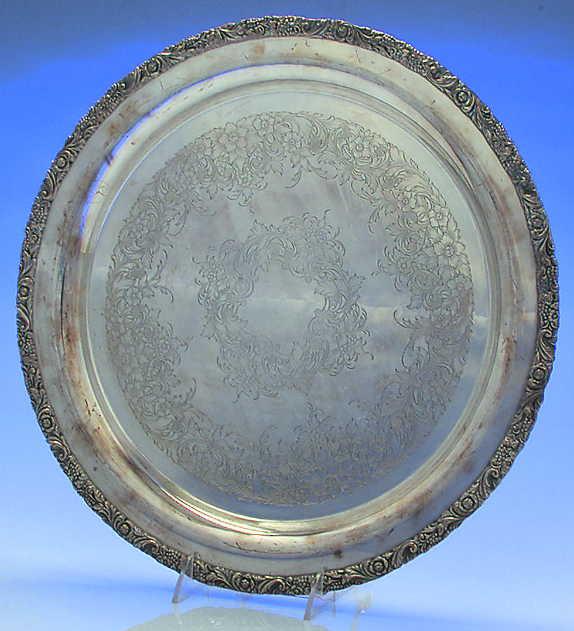 Rococo (Silverplate, Hollowware) 15" Round Tray by International Silver-1
