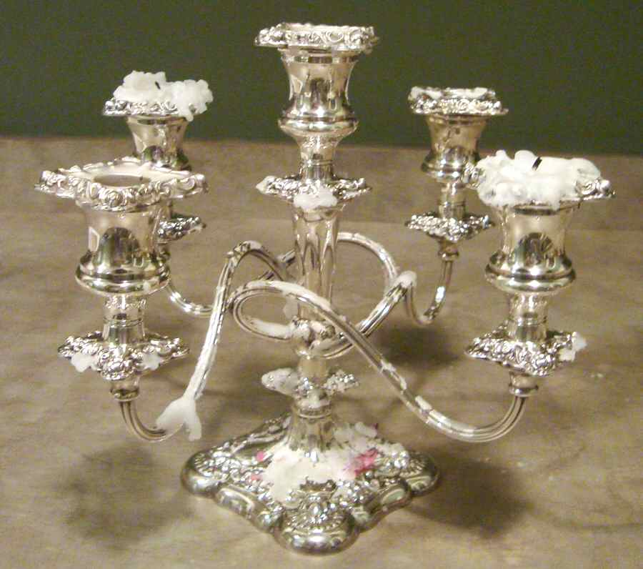 Rococo (Silverplate, Hollowware) Medium 5-Light Candelabra by International Silver-1