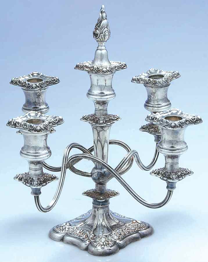 Rococo (Silverplate, Hollowware) Medium 5-Light Candelabra by International Silver-1