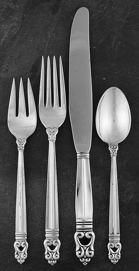 Royal Danish (Sterling, 1939) 4 Piece Place Size Setting by International Silver-1