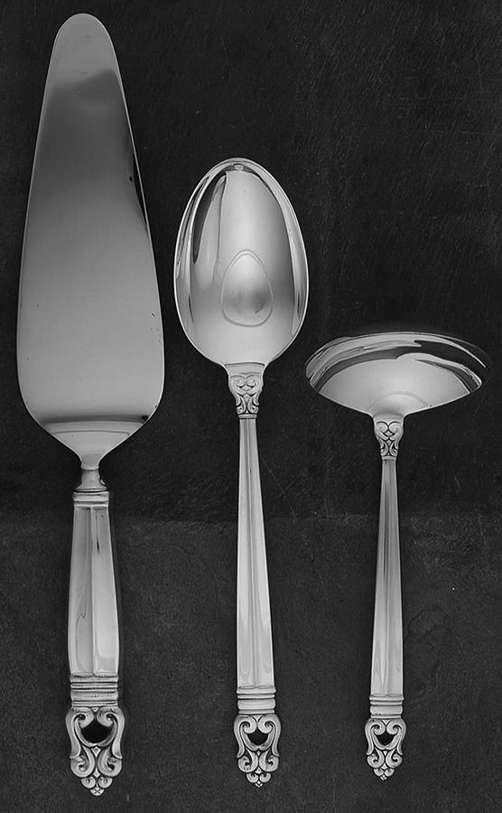 Royal Danish (Sterling, 1939) 3 Piece Completer Set by International Silver-1