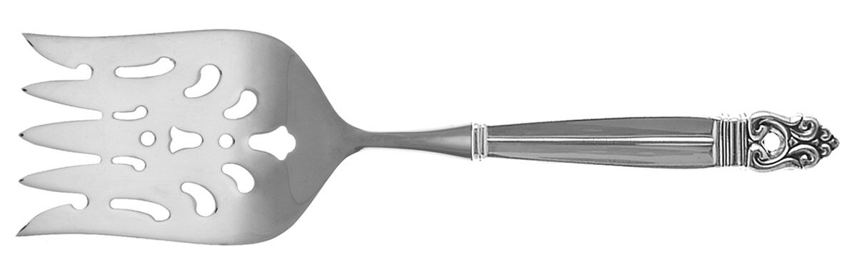Royal Danish (Sterling, 1939) Fish Serving Fork with Stainless Tines HC by International Silver-1