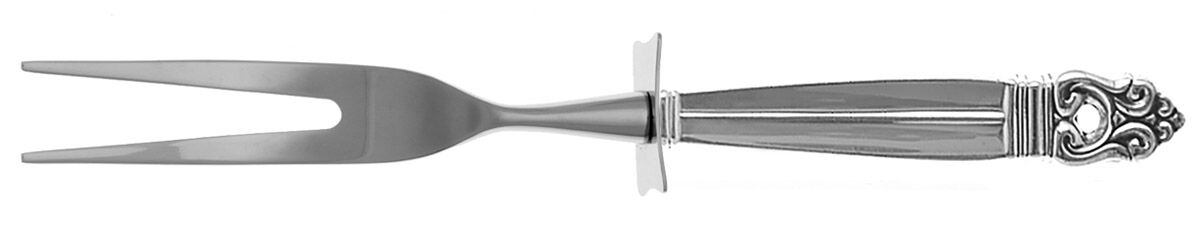 Royal Danish (Sterling, 1939) Carving Fork Small with Stainless Prongs HC by International Silver-1