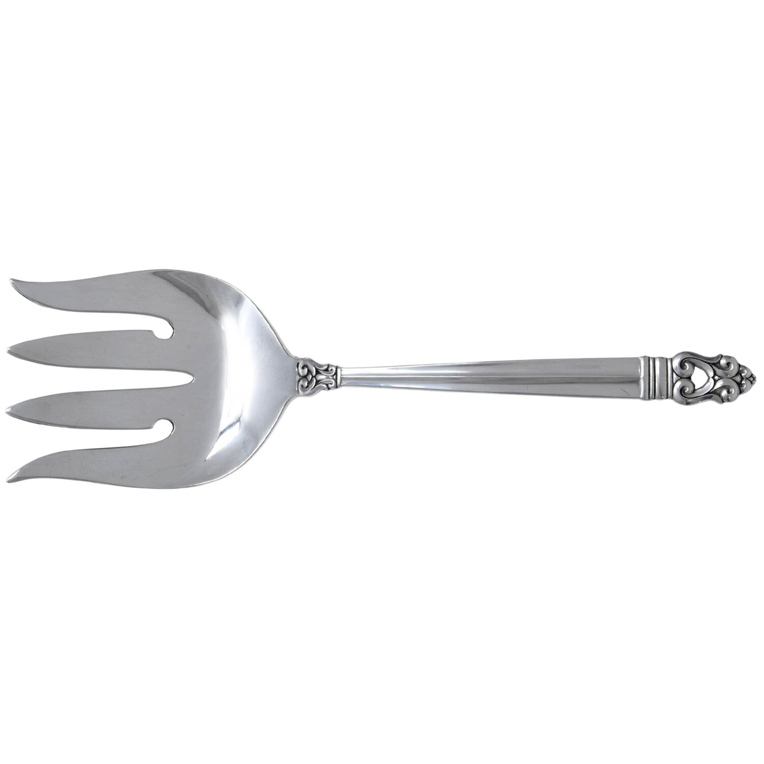Royal Danish (Sterling, 1939) Solid Salad Serving Fork by International Silver-1