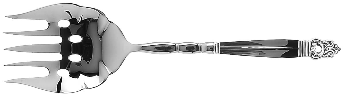 Royal Danish (Sterling, 1939) Large Oversize Stainless Cold Meat Serving Fork by International Silver-1
