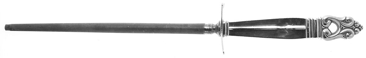 Royal Danish (Sterling, 1939) Large Steel Rod Knife Sharpener by International Silver-1
