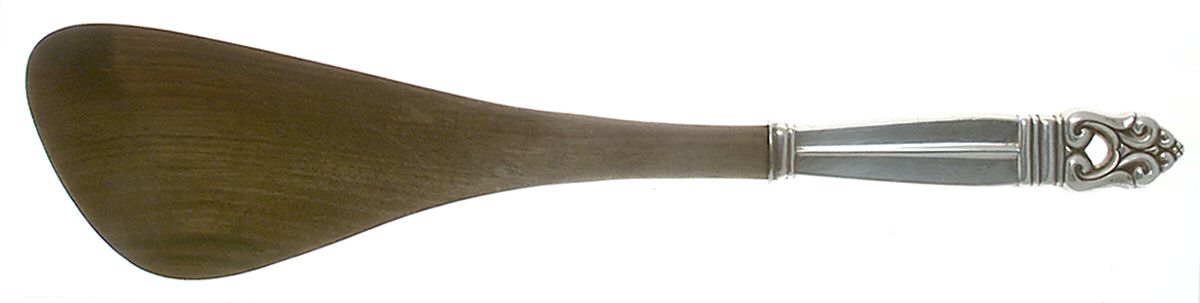 Royal Danish (Sterling, 1939) Salad Serving Spoon with Wooden Bowl by International Silver-1