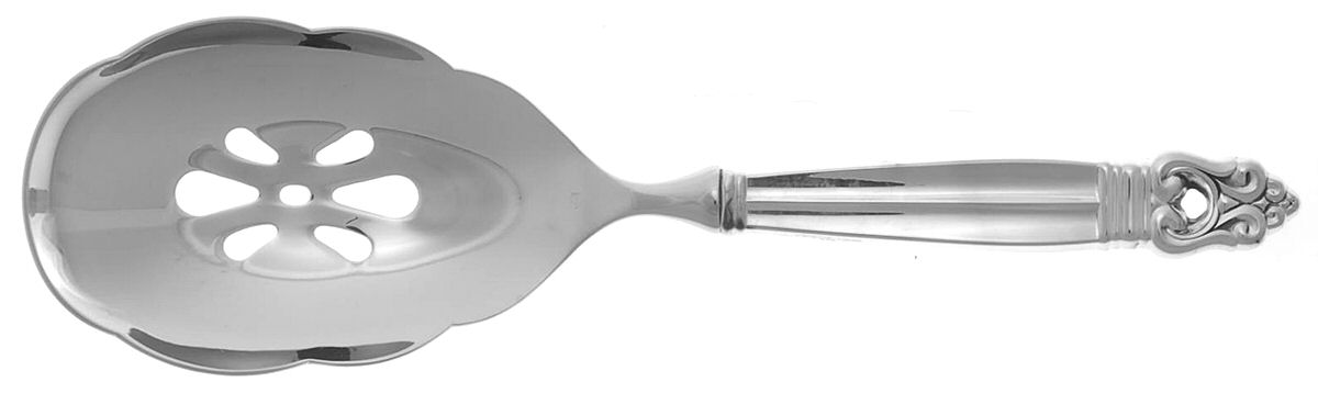 Royal Danish (Sterling, 1939) Pierced Casserole Spoon with Stainless Bowl by International Silver-1