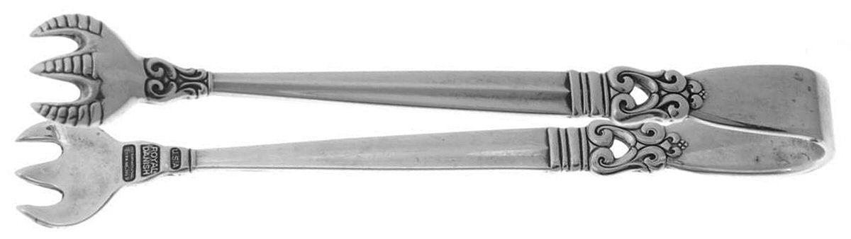 Royal Danish (Sterling, 1939) Small Sugar Tongs by International Silver-1