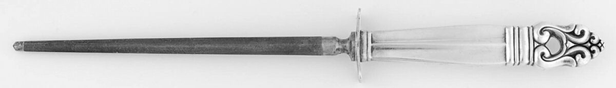 Royal Danish (Sterling, 1939) Small Steel Rod Sharpener Knife by International Silver-1