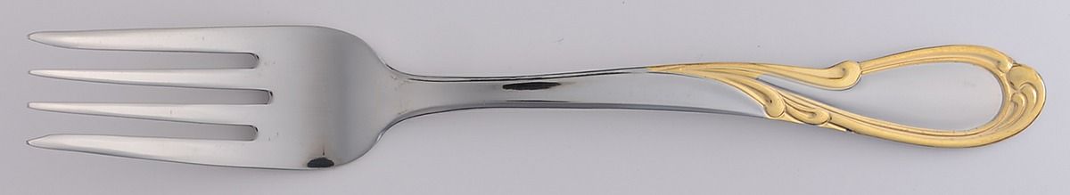 Romance Gold (Stainless, Gold Acct) Individual Salad Fork by International Silver-1