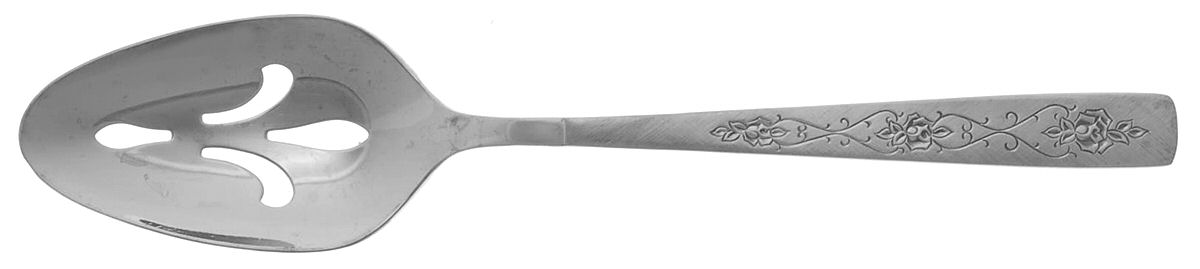 Rose Lace (Stainless) Pierced Tablespoon (Serving Spoon) by International Silver-1