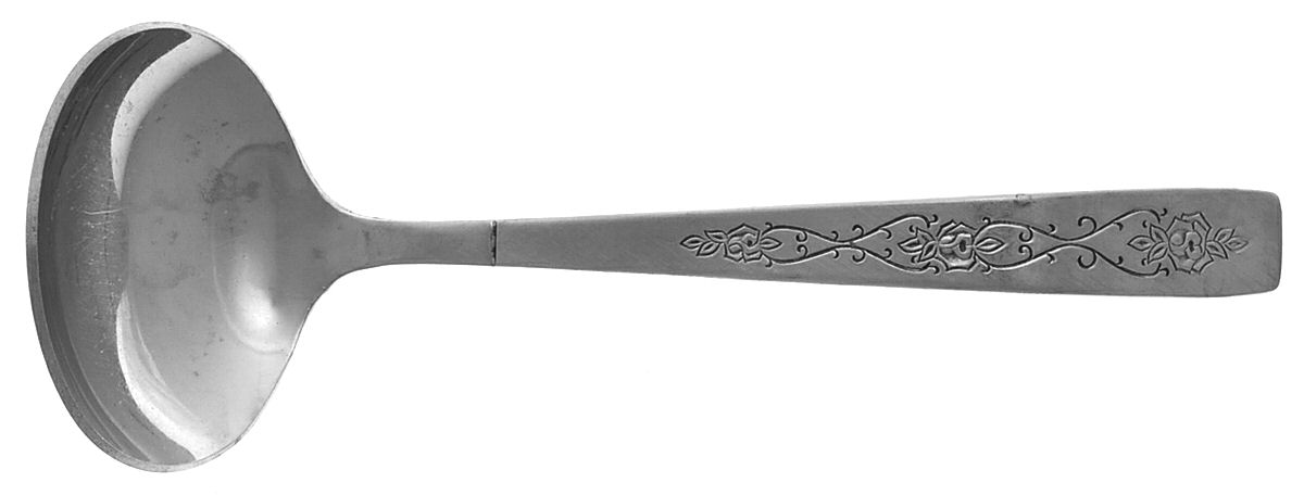 Rose Lace (Stainless) Solid Gravy Ladle by International Silver-1