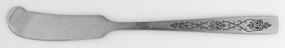 Rose Lace (Stainless) Flat Handle Butter Spreader by International Silver-1