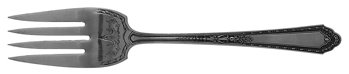 Romance (Silverplate, 1925) Medium Solid Cold Meat Serving Fork by International Silver-1
