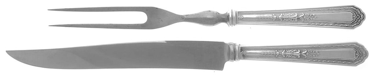Romance (Silverplate, 1925) Small Stainless Blade 2-Piece Steak Carving Set by International Silver-1