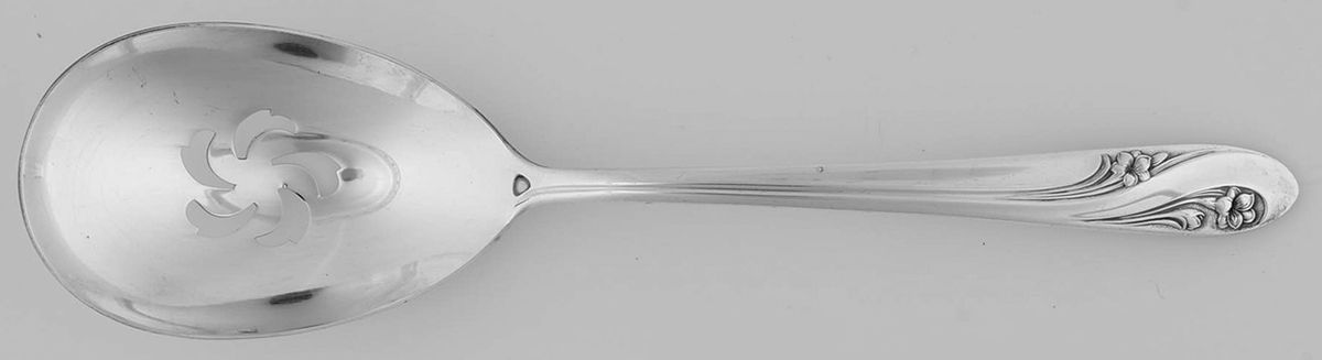 Romance (Silverplate, 1952) Solid Pierced Casserole Spoon by International Silver-1