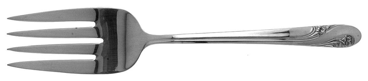 Romance (Silverplate, 1952) Large Solid Cold Meat Serving Fork by International Silver-1