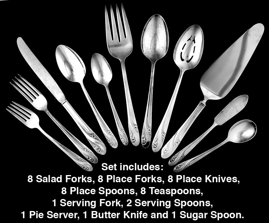 Romance (Silverplate, 1952) 46 Piece Set by International Silver-1