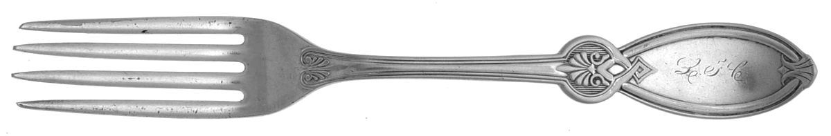 Roman I (Silverplate, 1865) Monogram Fork by International Silver-1