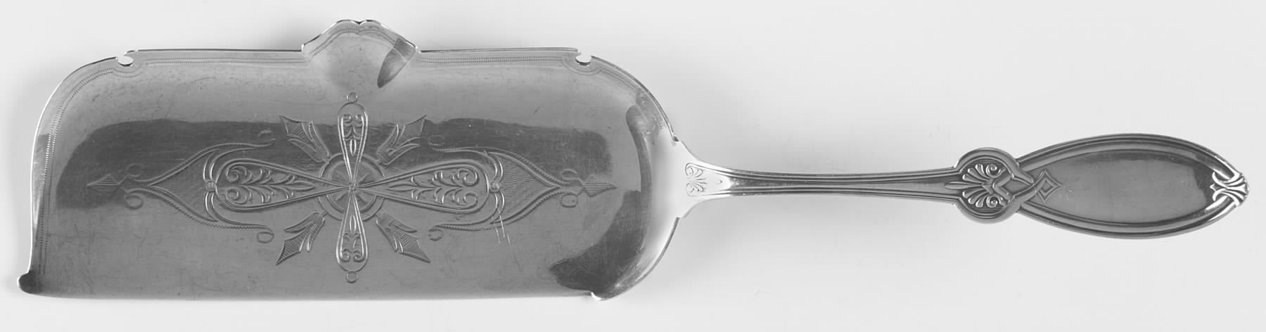 Roman I (Silverplate, 1865) Large Bright Cut Crumber Knife by International Silver-1
