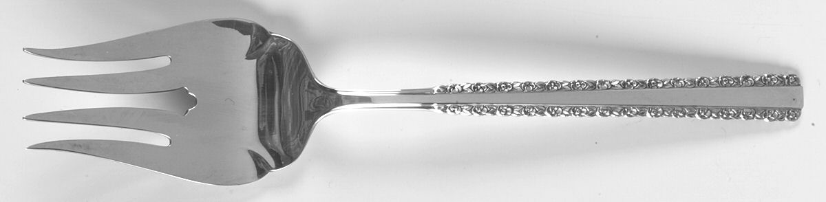Romance (Sterling, 1970) Large Solid Cold Meat Serving Fork by International Silver-1