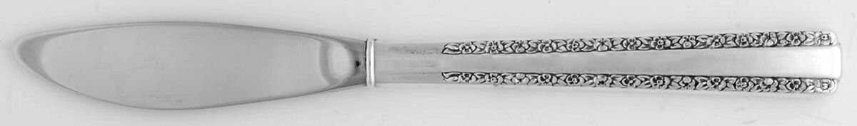 Romance (Sterling, 1970) Modern Hollow Butter Spreader (Stainless) by International Silver-1