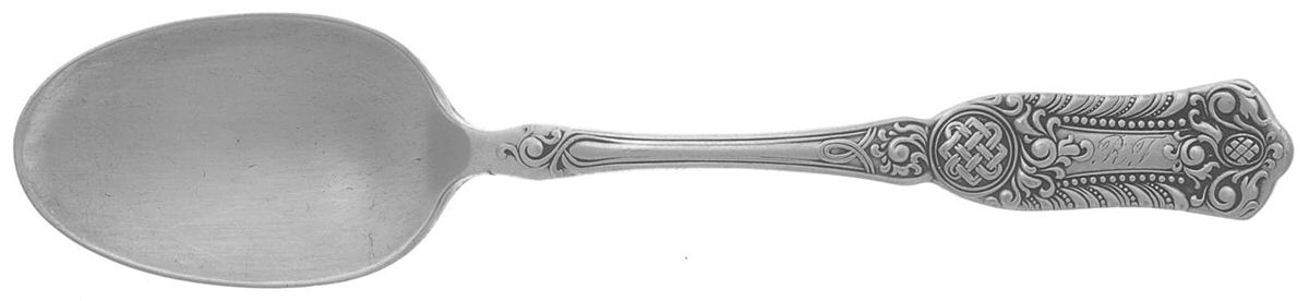 Romanesque (Silverplate, 1898) Monogram Teaspoon by International Silver-1
