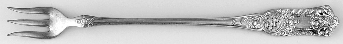 Romanesque (Silverplate, 1898) Cocktail/Seafood Fork by International Silver-1