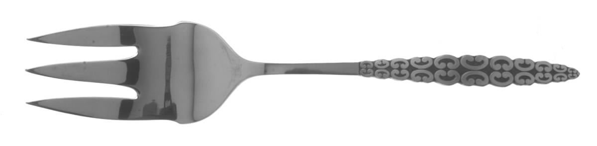 Romanesque (Stainless) Large Solid Cold Meat Serving Fork by International Silver-1