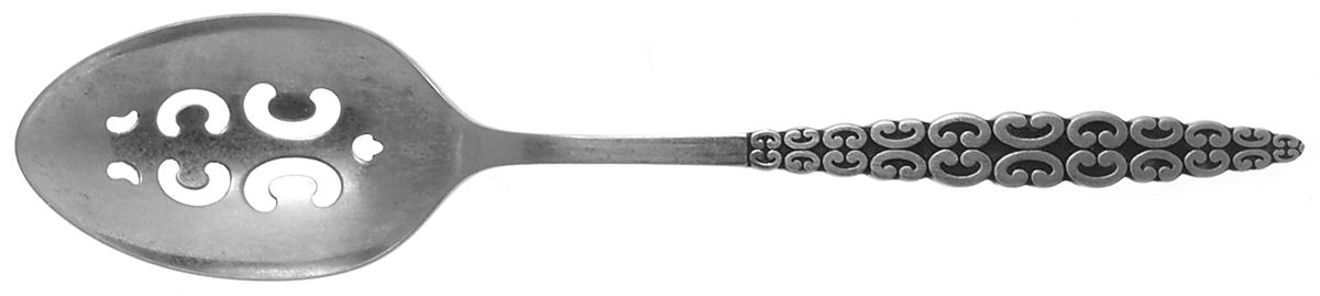 Romanesque (Stainless) Pierced Tablespoon (Serving Spoon) by International Silver-1