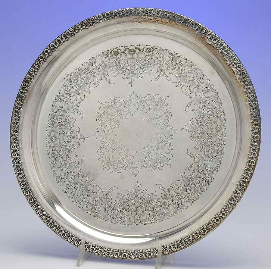 Rose Marie (Silverplate Hollowware) 12" Round Tray by International Silver-1