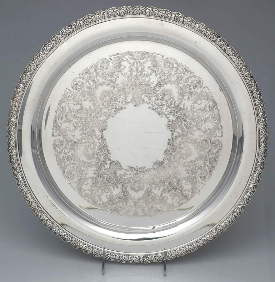 Rose Marie (Silverplate Hollowware) 15" Round Tray by International Silver-1