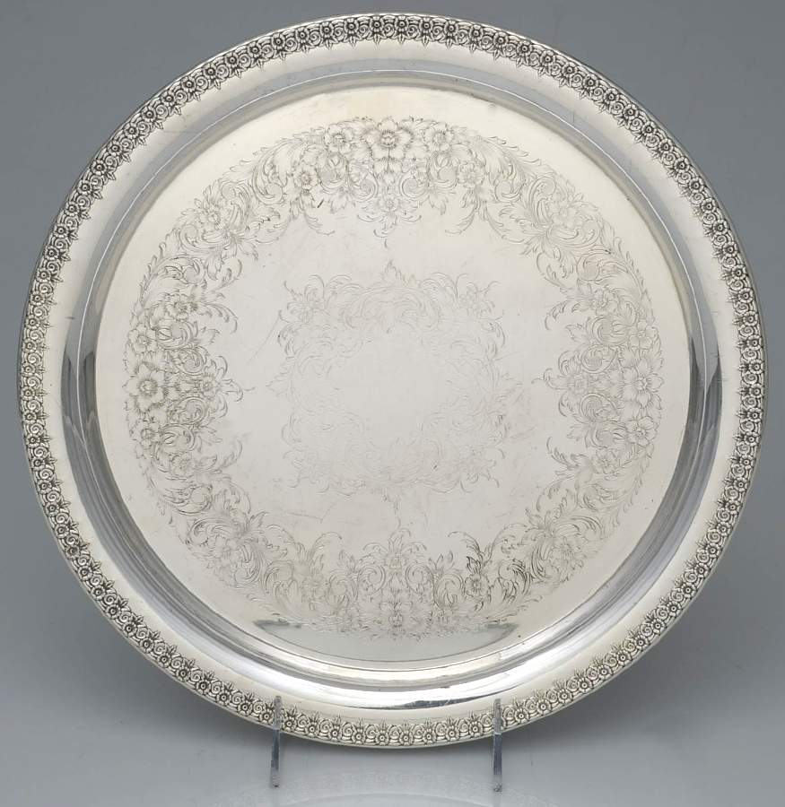 Rose Marie (Silverplate Hollowware) 12" Round Tray by International Silver-1