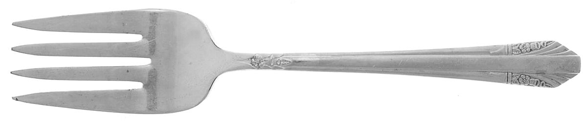 Rosalind (Silverplate, 1938) Medium Solid Cold Meat Serving Fork by International Silver-1