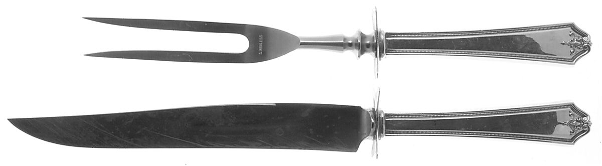 Rosalind-New (Sterling, 1921) Small Steak 2-Piece Carving Set w/Stainless Blade by International Silver-1