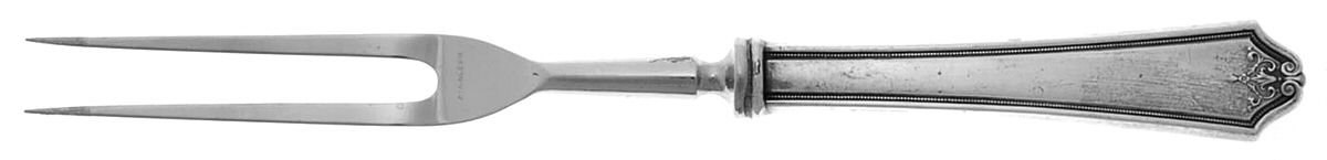 Rosalind-New (Sterling, 1921) Large Stainless-Prong Roast Carving Fork by International Silver-1