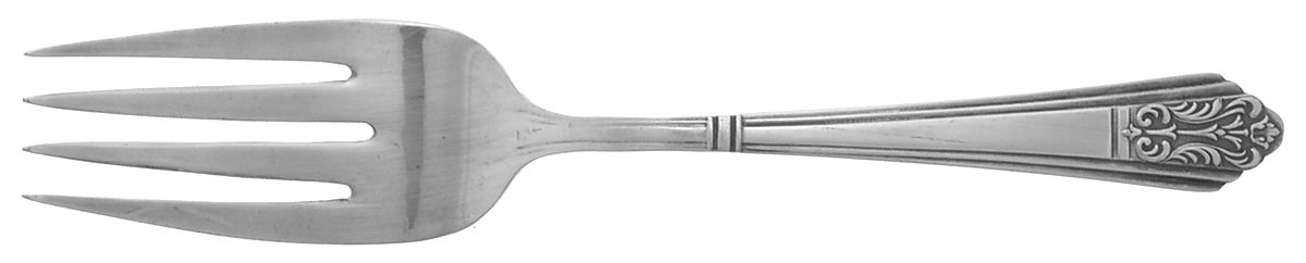 Royal Saxony (Silverplate, 1935) Medium Solid Cold Meat Serving Fork by International Silver-1