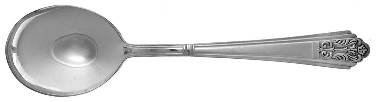 Royal Saxony (Silverplate, 1935) Round Bowl Soup Spoon (Gumbo) by International Silver-1