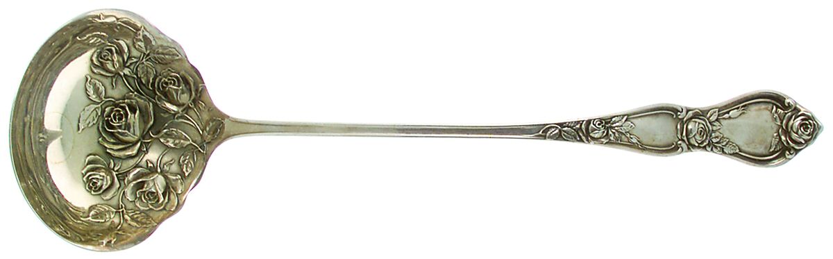Rose (Silverplate, 1903) Solid Soup Ladle by International Silver-1