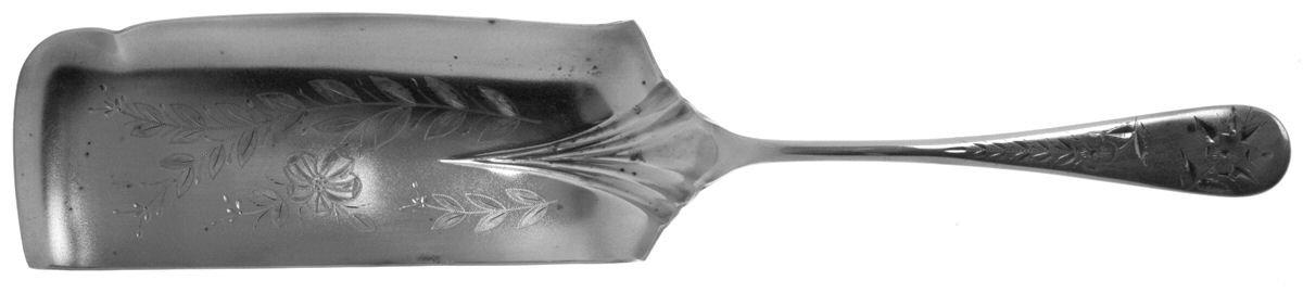 Rose (Silverplate, 1886) Large Bright Cut Crumber Knife by International Silver-1