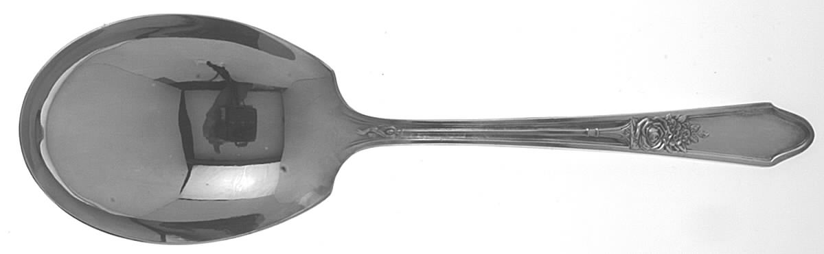 Rosedale I (Silverplate, 1933) Solid Smooth Casserole Spoon by International Silver-1