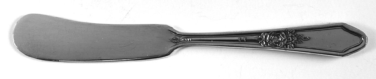 Rosedale I (Silverplate, 1933) Flat Handle Butter Spreader by International Silver-1
