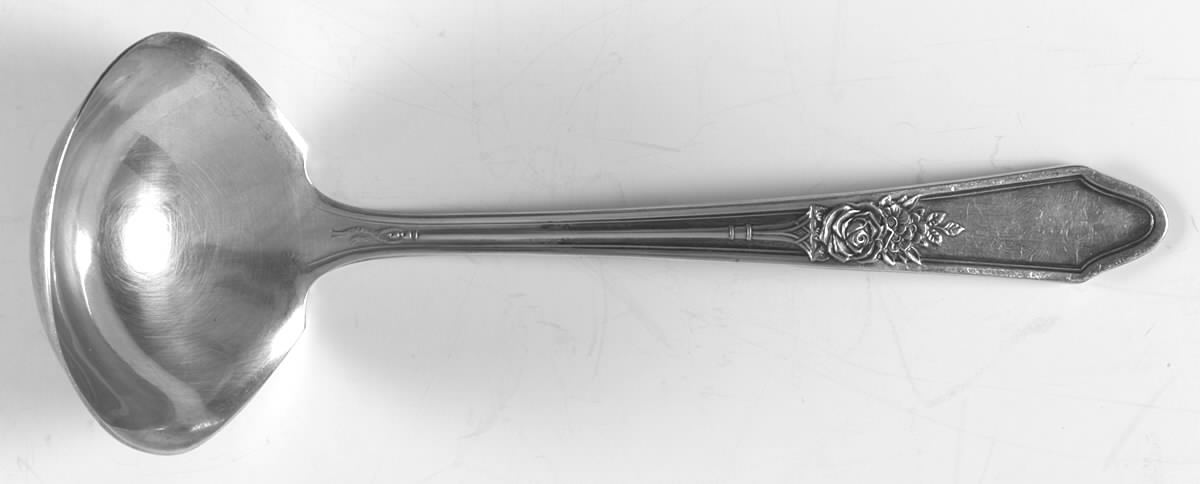 Rosedale I (Silverplate, 1933) Solid Gravy Ladle by International Silver-1