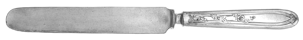 Rosemary (Silverplate, 1919) Blunt Solid Indented Knife by International Silver-1
