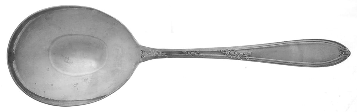Rosemary (Silverplate, 1919) Solid Smooth Casserole Spoon by International Silver-1