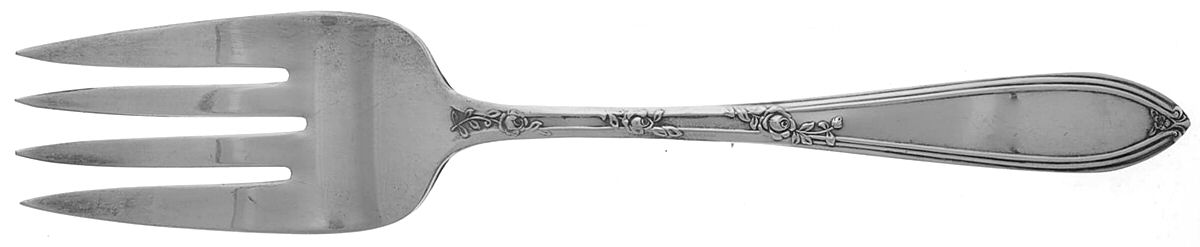 Rosemary (Silverplate, 1919) Medium Solid Cold Meat Serving Fork by International Silver-1