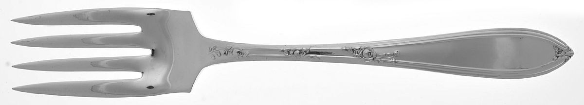 Rosemary (Silverplate, 1919) Medium Solid Cold Meat Serving Fork by International Silver-1
