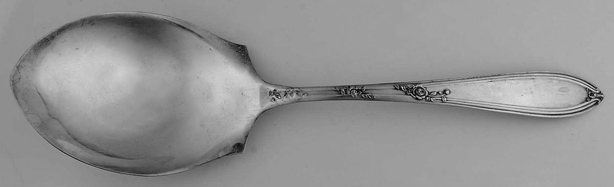 Rosemary (Silverplate, 1919) Solid Salad Serving Spoon by International Silver-1