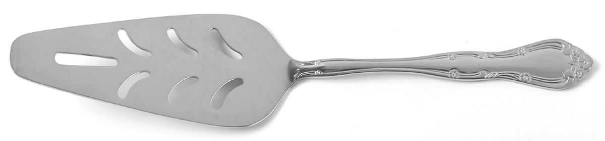 Rose Tiara (Stainless) Pierced All Stainless Pie Server by International Silver-1